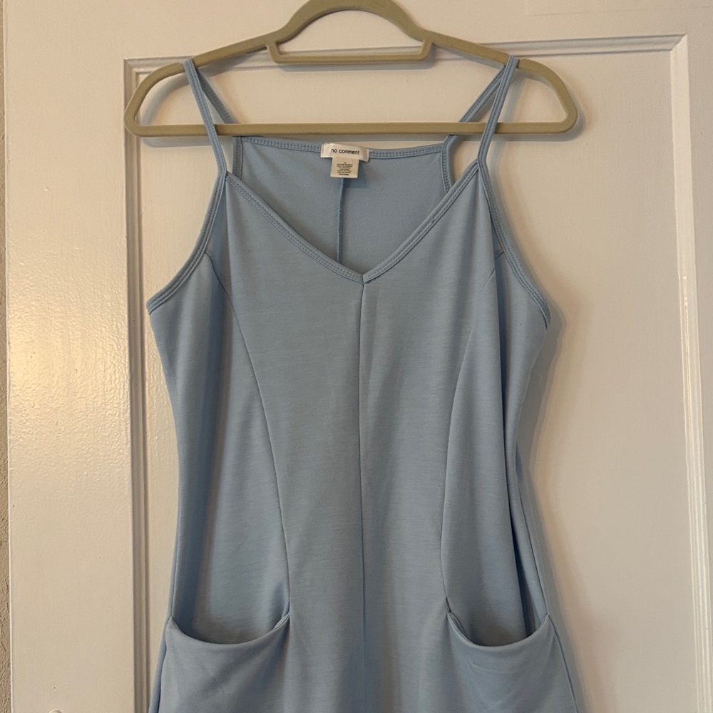 No Comment Comfy Sky Blue Women's Jumpsuit - Picture 3 of 13